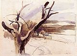 Andrew Wyeth Canvas Paintings - Winter Farm Scene
